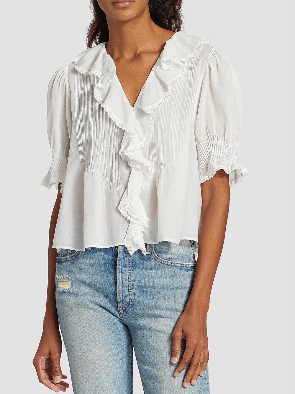 Maison d’Amelie DÔEN Henri Ruffled Top NWT size Medium